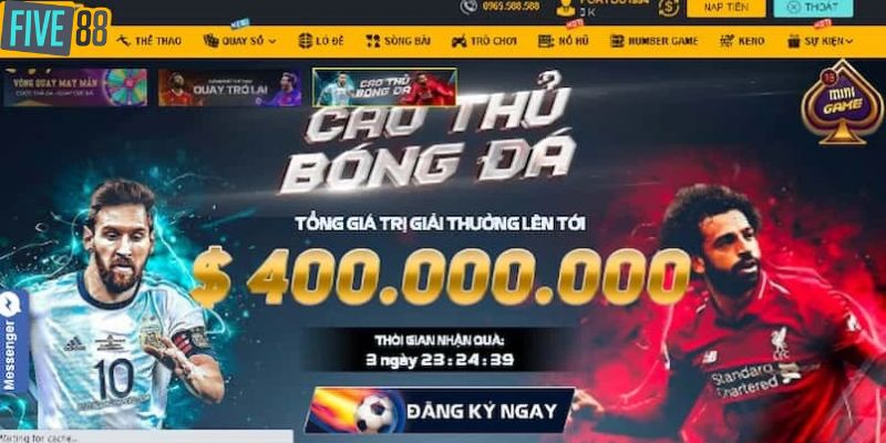 Truy cập nhà cái Five88 để tham gia cá độ thể thao 