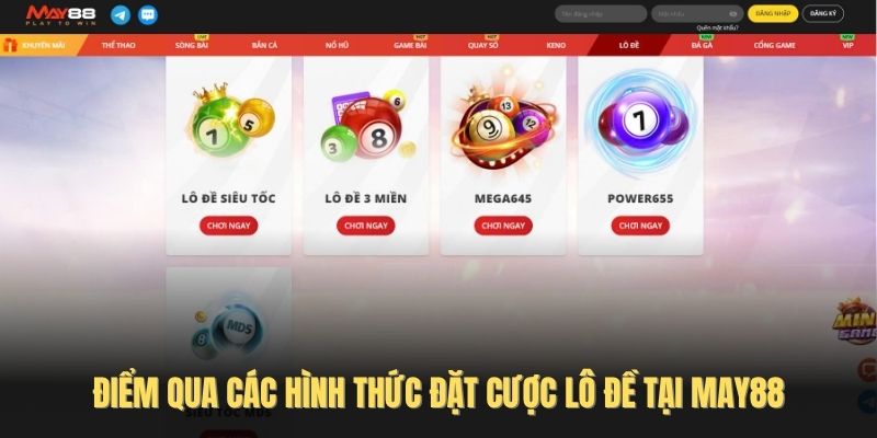 Điểm qua các hình thức đặt cược lô đề tại May88